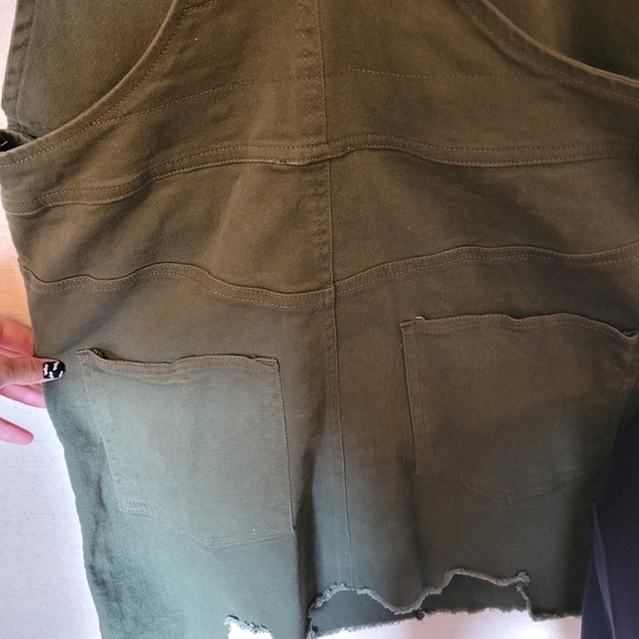 THE Cove olive green overall dress skirt Medium - Picture 6 of 9